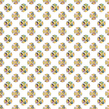 Geometrik şekilli kusursuz desen vektör çizimi