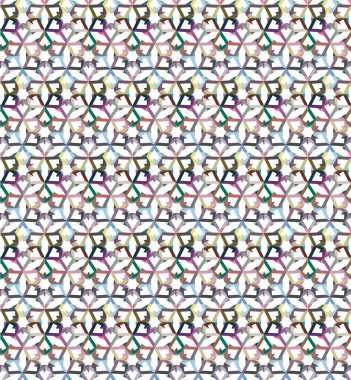 Geometrik şekilli kusursuz desen vektör çizimi