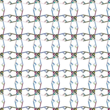Geometrik şekilli kusursuz desen vektör çizimi