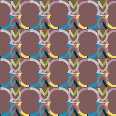 Geometrik şekilli kusursuz desen vektör çizimi