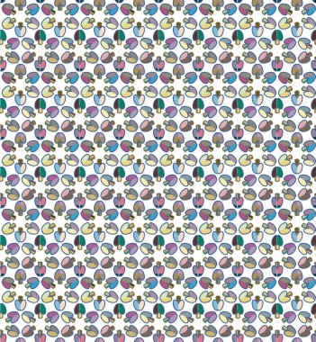 Geometrik şekilli kusursuz desen vektör çizimi