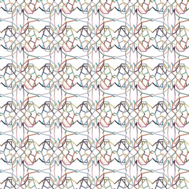 Geometrik şekilli kusursuz desen vektör çizimi