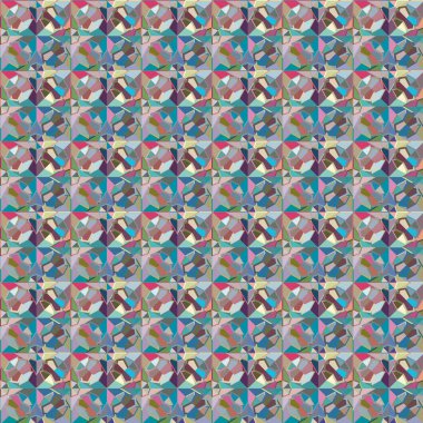 Geometrik şekilli kusursuz desen vektör çizimi