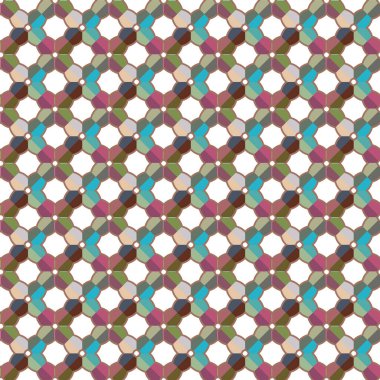 Geometrik şekilli kusursuz desen vektör çizimi