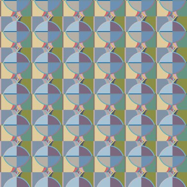 Geometrik şekilli kusursuz desen vektör çizimi