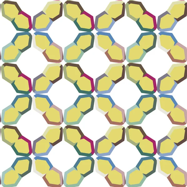 Geometrik Şekilli Kusursuz Desen Vektör Çizimi — Stok Vektör