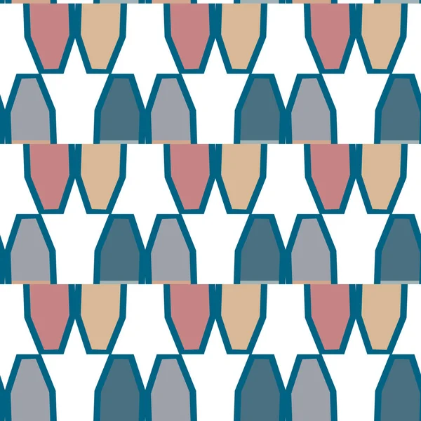 Motif Sans Couture Avec Des Formes Géométriques Illustration Vectorielle — Image vectorielle