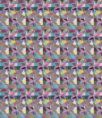 Geometrik şekilli kusursuz desen vektör çizimi