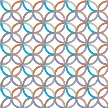 Geometrik şekilli kusursuz desen vektör çizimi