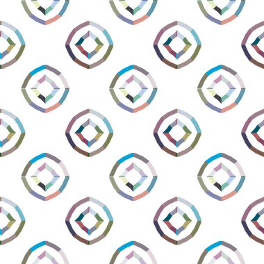 Geometrik şekilli kusursuz desen vektör çizimi