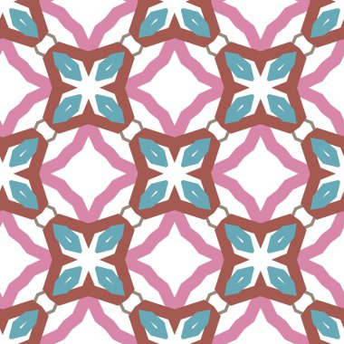 Geometrik şekilli kusursuz desen vektör çizimi