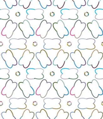 Geometrik şekilli kusursuz desen vektör çizimi