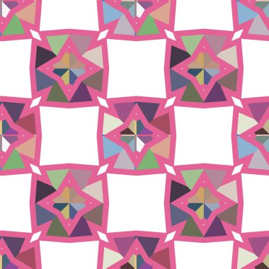 Geometrik şekilli kusursuz desen vektör çizimi