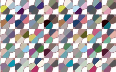 Geometrik şekilli kusursuz desen vektör çizimi