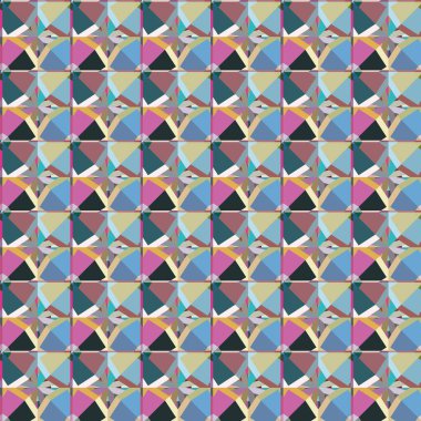 Geometrik şekilli kusursuz desen vektör çizimi