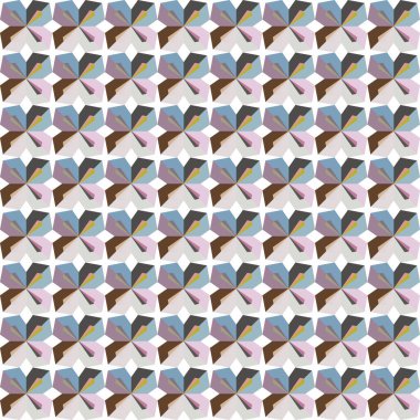 Geometrik şekilli kusursuz desen vektör çizimi