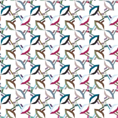 Geometrik şekilli kusursuz desen vektör çizimi