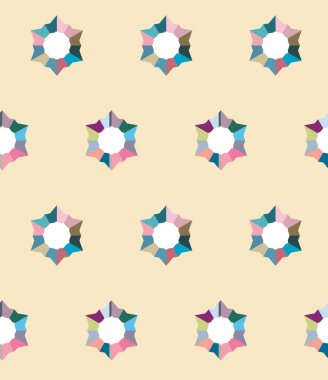 Geometrik şekilli kusursuz desen vektör çizimi