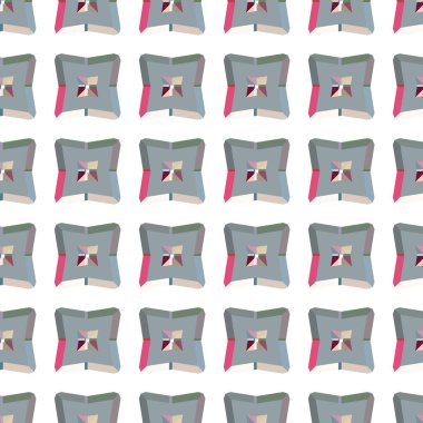 Geometrik şekilli kusursuz desen vektör çizimi