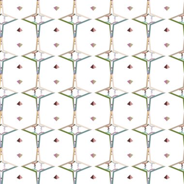 Geometrik şekilli kusursuz desen vektör çizimi