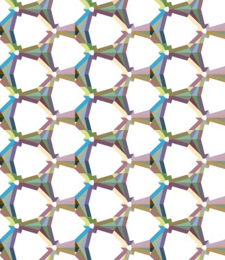 Geometrik şekilli kusursuz desen vektör çizimi