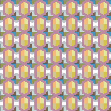 Geometrik şekilli kusursuz desen vektör çizimi