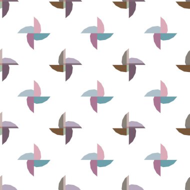 Geometrik şekilli kusursuz desen vektör çizimi