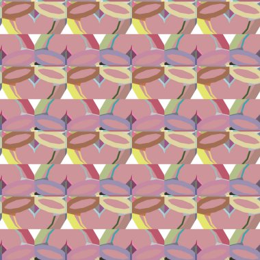 Geometrik şekilli kusursuz desen vektör çizimi