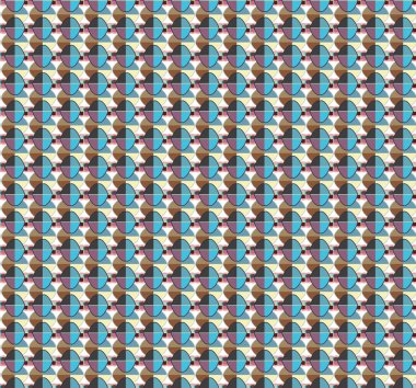 Geometrik şekilli kusursuz desen vektör çizimi