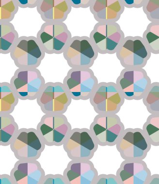 Geometrik şekilli kusursuz desen vektör çizimi
