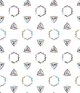 Geometrik şekilli kusursuz desen vektör çizimi