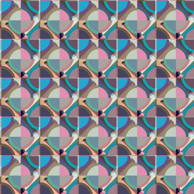 Geometrik şekilli kusursuz desen vektör çizimi