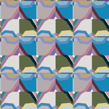 Geometrik şekilli kusursuz desen vektör çizimi
