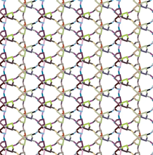Bezszwowy Wzór Geometrycznych Kształtów Wektor Ilustracji — Wektor stockowy