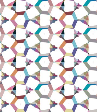 Geometrik şekilli kusursuz desen vektör çizimi