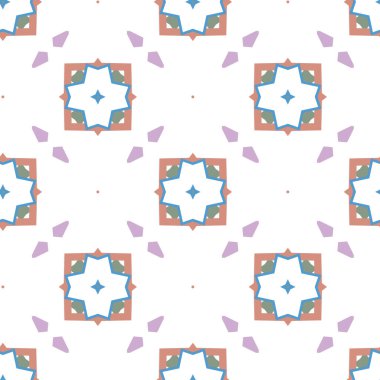 Geometrik şekilli kusursuz desen vektör çizimi