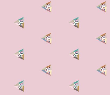 Geometrik şekilli kusursuz desen vektör çizimi