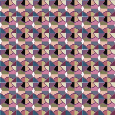 Geometrik şekilli kusursuz desen vektör çizimi