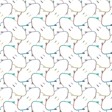 Geometrik şekilli kusursuz desen vektör çizimi