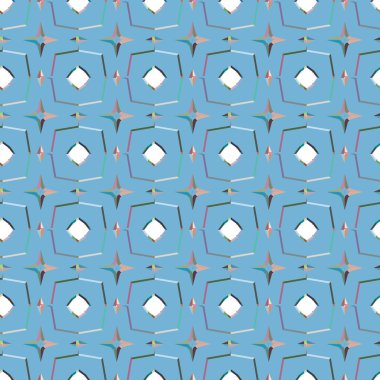 Geometrik şekilli kusursuz desen vektör çizimi