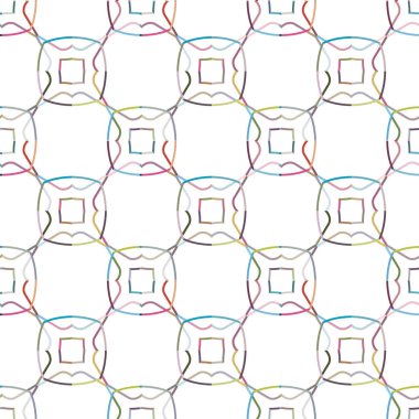 Geometrik şekilli kusursuz desen vektör çizimi