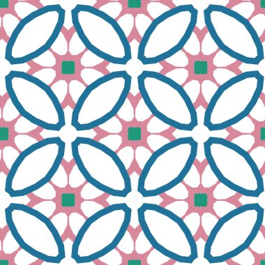 Geometrik şekilli kusursuz desen vektör çizimi