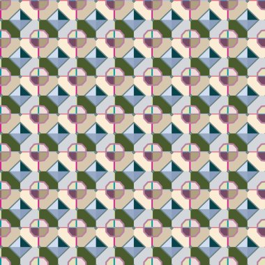 Geometrik şekilli kusursuz desen vektör çizimi