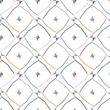 Geometrik şekilli kusursuz desen vektör çizimi