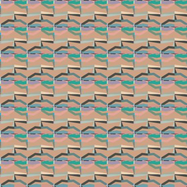 Geometrik şekilli kusursuz desen vektör çizimi