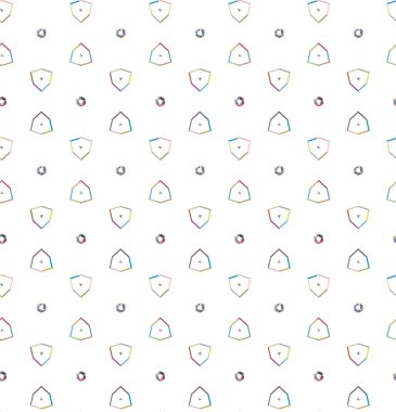 Geometrik şekilli kusursuz desen vektör çizimi