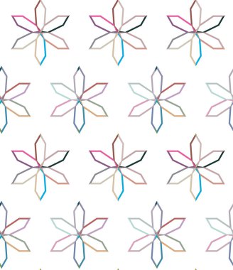 Geometrik şekilli kusursuz desen vektör çizimi