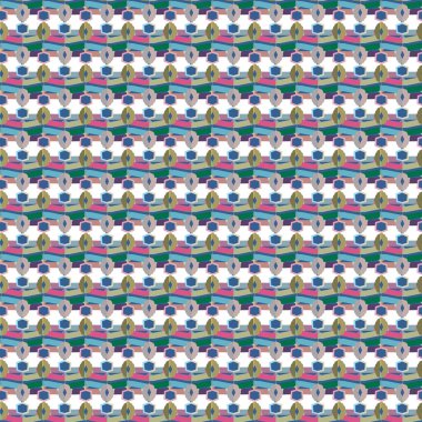 Geometrik şekilli kusursuz desen vektör çizimi