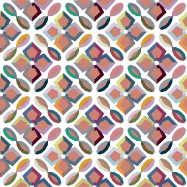 Geometrik şekilli kusursuz desen vektör çizimi
