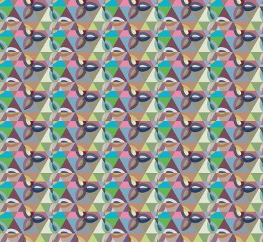 Geometrik şekilli kusursuz desen vektör çizimi